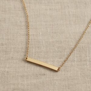Nude Nova Bar Necklace – Minimalist Charm, Modern Edge
